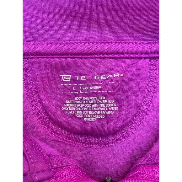 Tek Gear Jacket Women’s Fitted Sz Large Athletic Workout Full Zip Purple Black - Picture 7 of 10